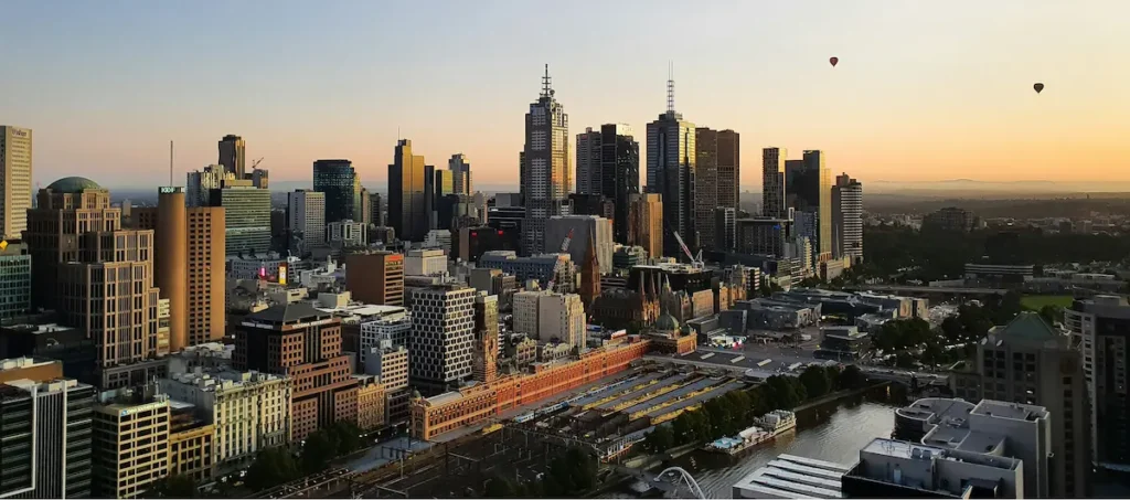 Melbourne CBD skyline view